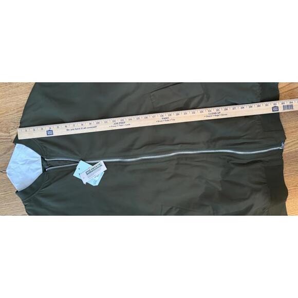 DSG  Long Bomber Rain Repellent Jacket Womens XL Olive Green NEW NWT - Picture 7 of 8